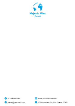 Travels Custom Letterhead Printing template preview 13