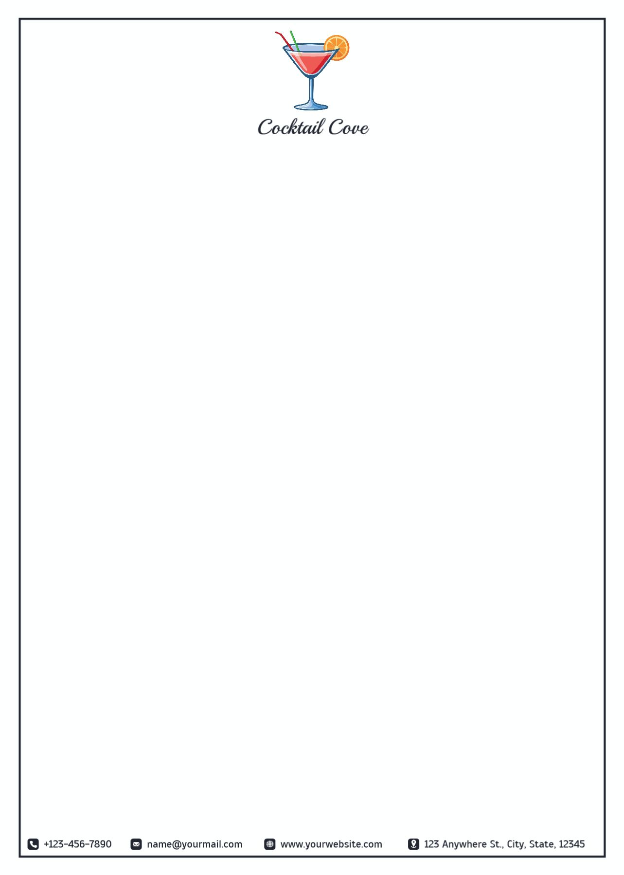 Food Hotel And Restaurant Custom Letterhead Printing template preview 17