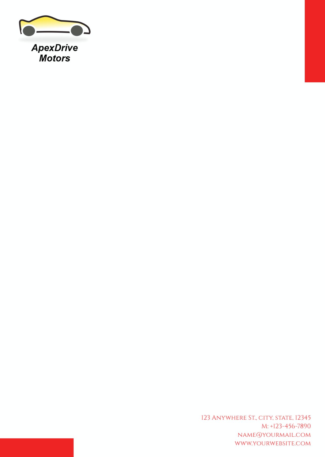 Automobile Custom Letterhead Printing template preview 11