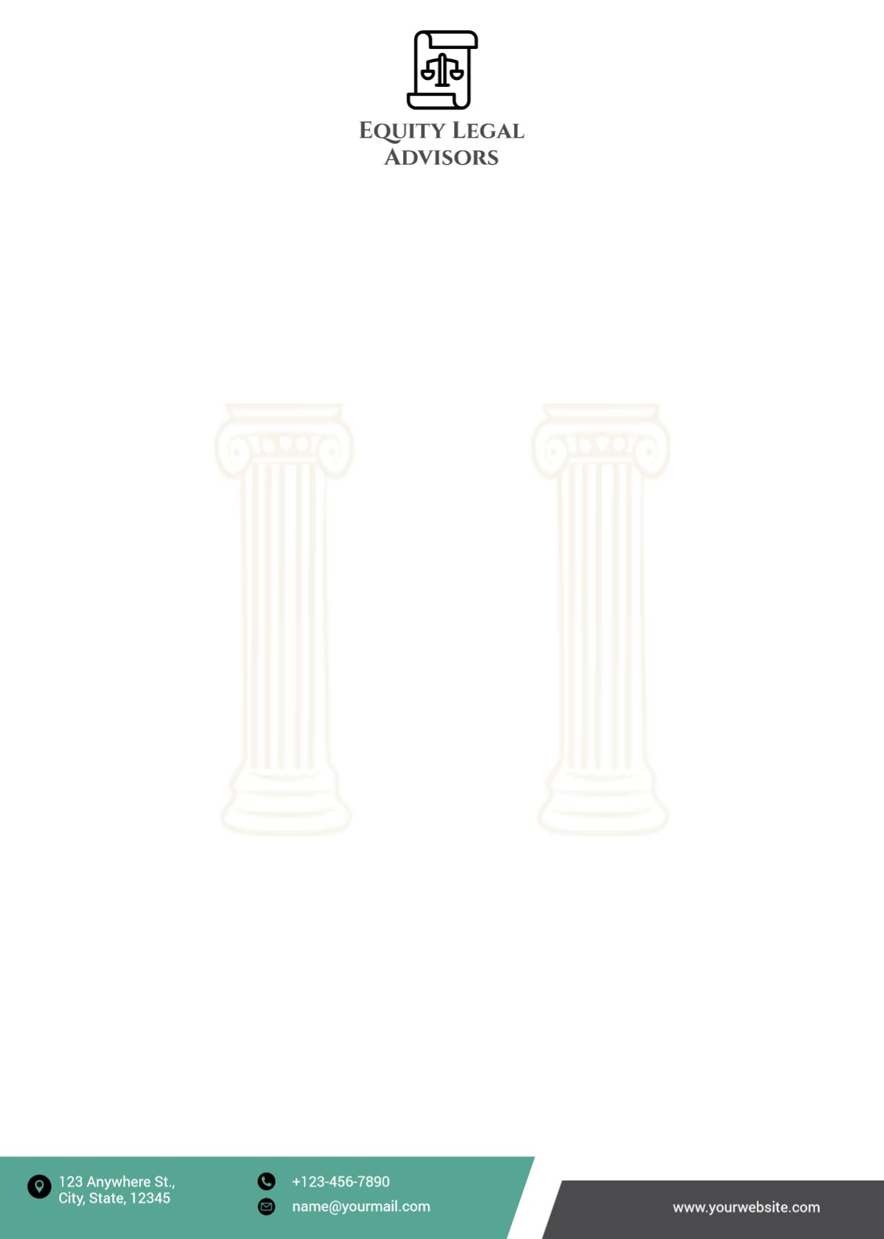 Lawyer Custom Letterhead Printing template preview 19