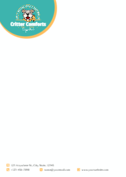 Animal Pets Custom Letterhead Printing template preview 3