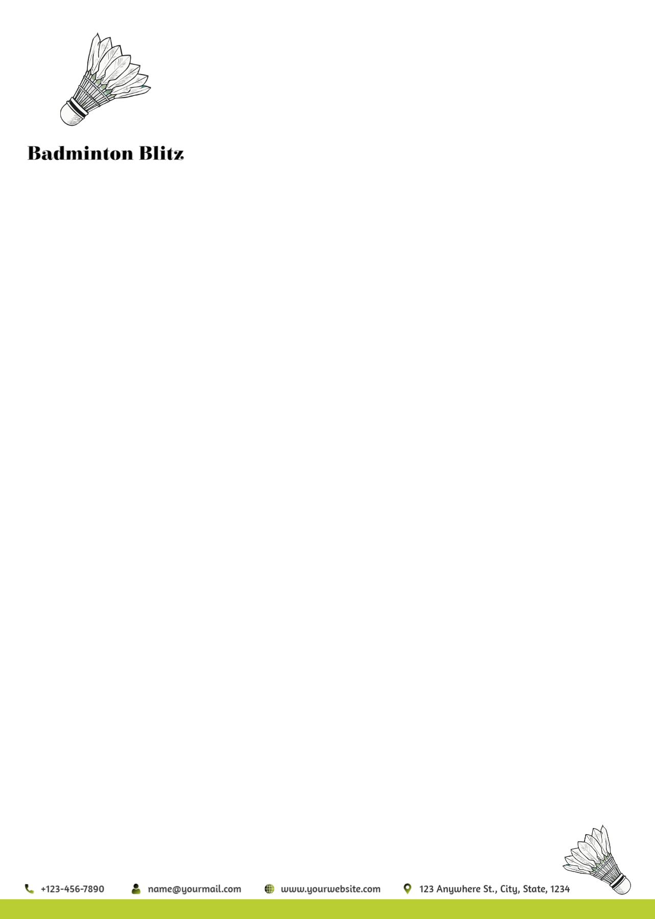 Sport Custom Letterhead Printing template preview 23
