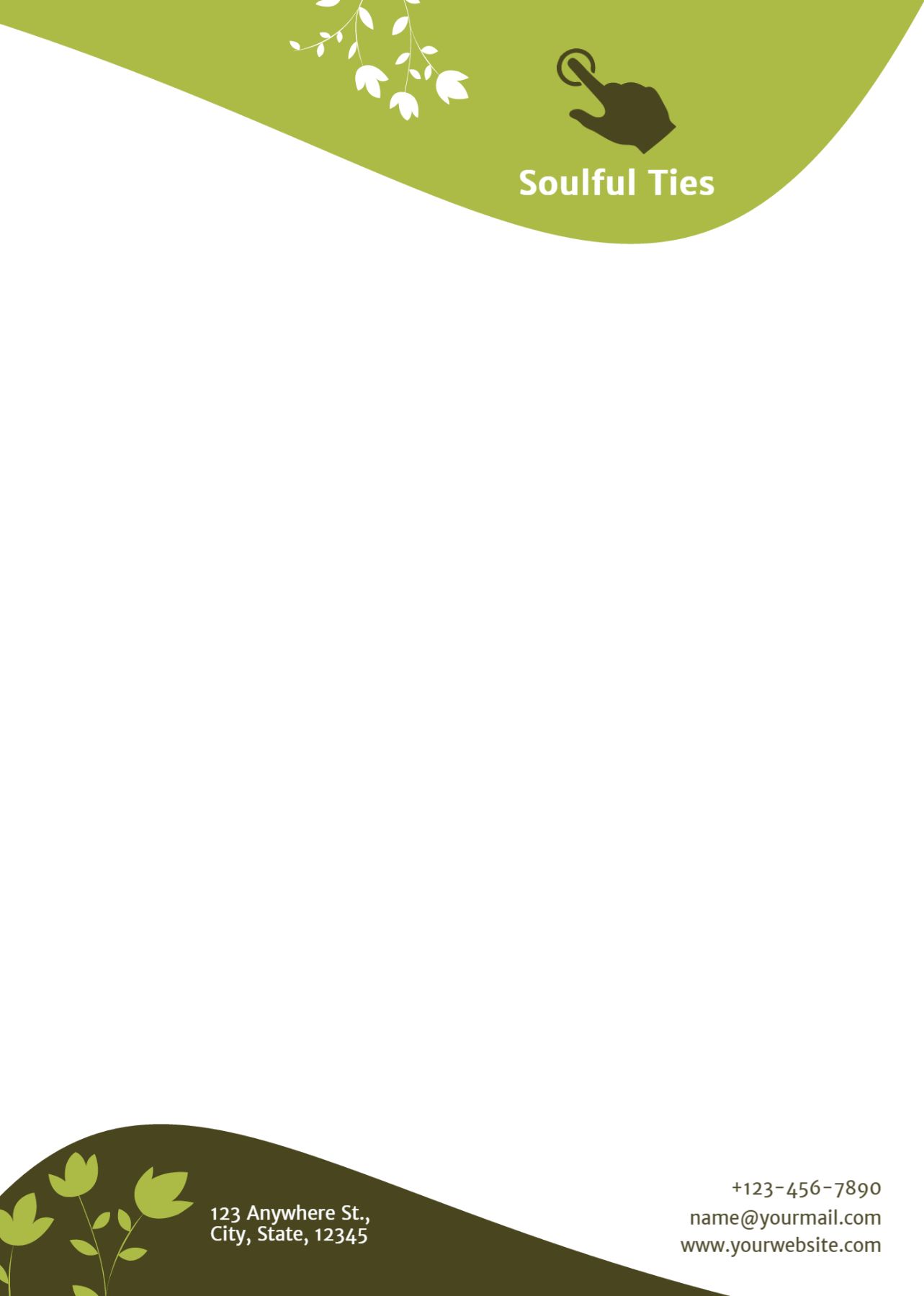 Stay In Touch Custom Letterhead Printing template preview 19