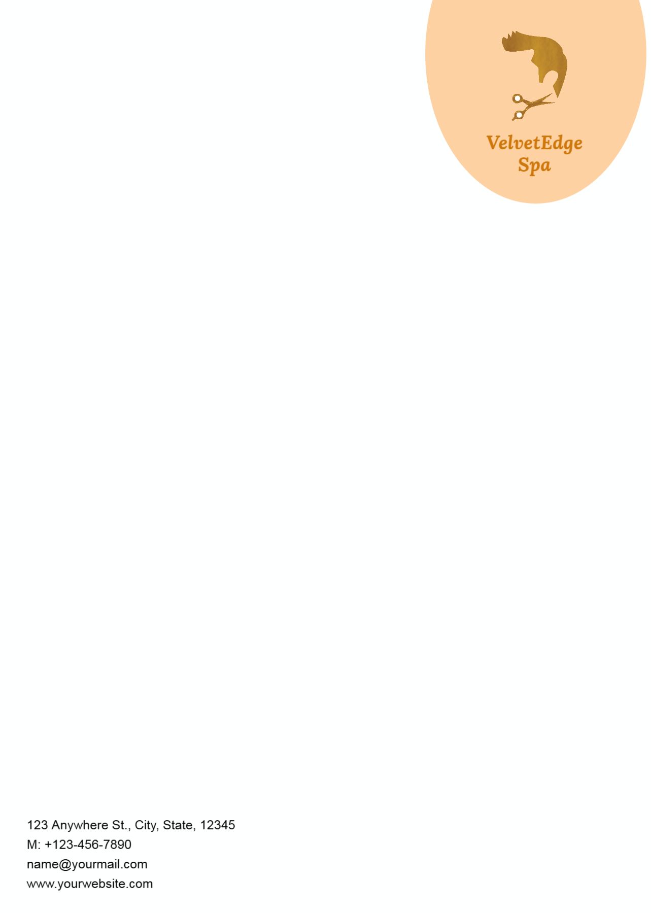 Spa Saloon Custom Letterhead Printing template preview 25