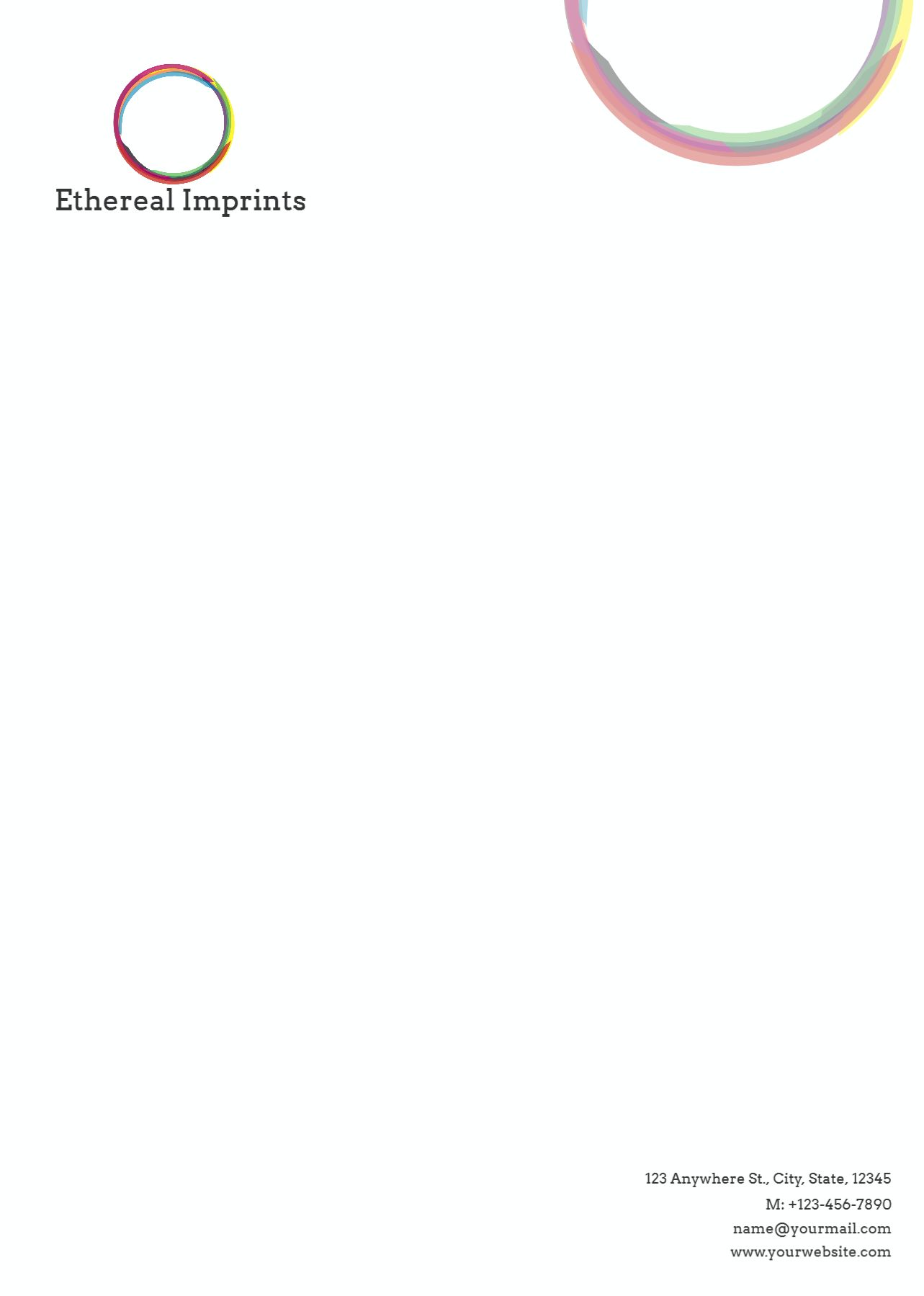 Arts And Photography Custom Letterhead Printing template preview 16