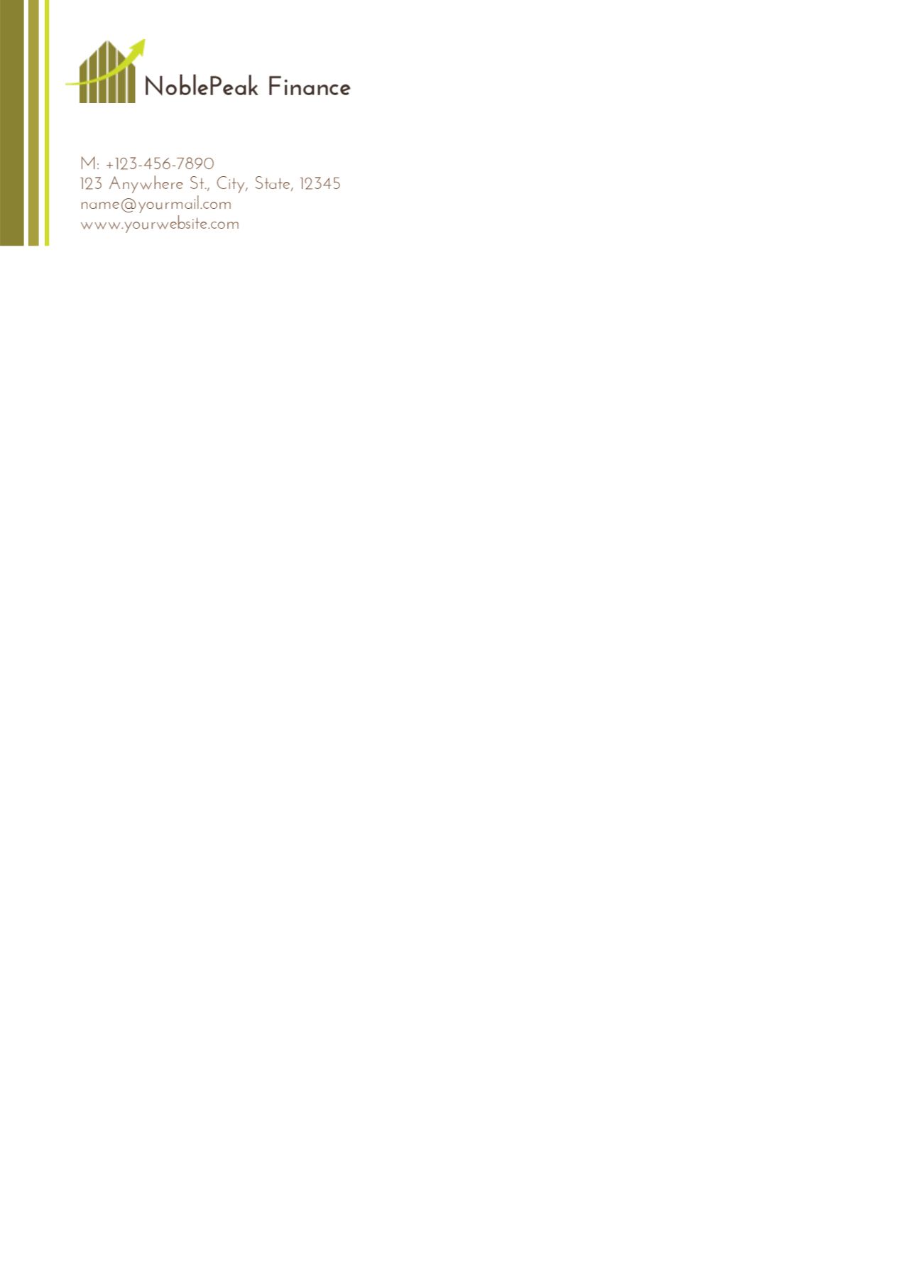 Finance Custom Letterhead Printing template preview 21