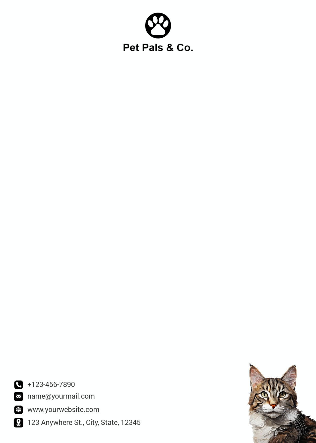 Animal Pets Custom Letterhead Printing template preview 17