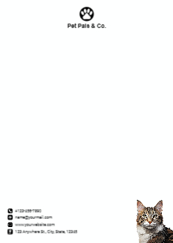 Animal Pets Custom Letterhead Printing template preview 2