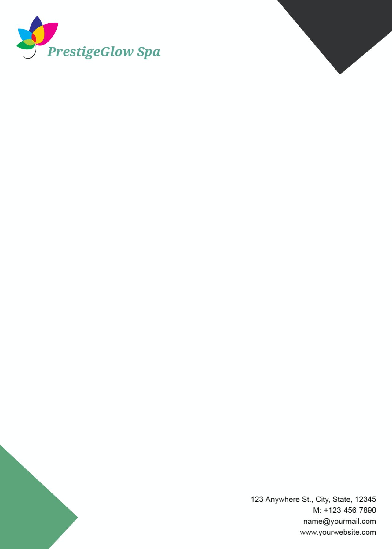 Spa Saloon Custom Letterhead Printing template preview 29