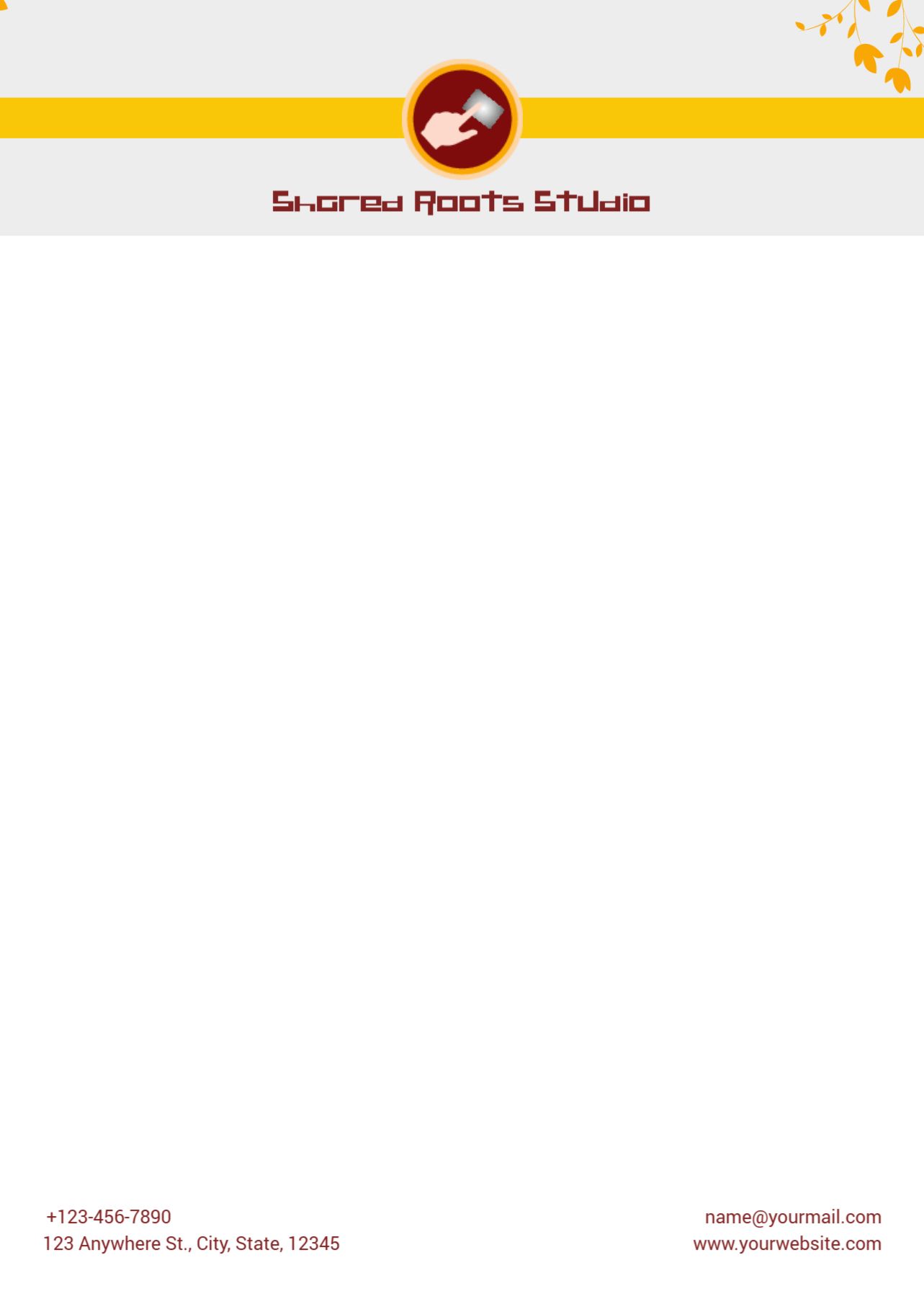 Stay In Touch Custom Letterhead Printing template preview 14