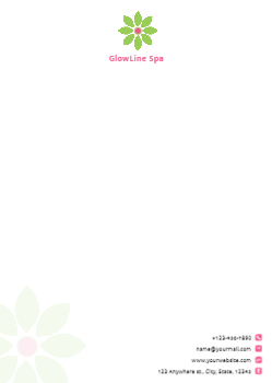 Spa Saloon Custom Letterhead Printing template preview 1