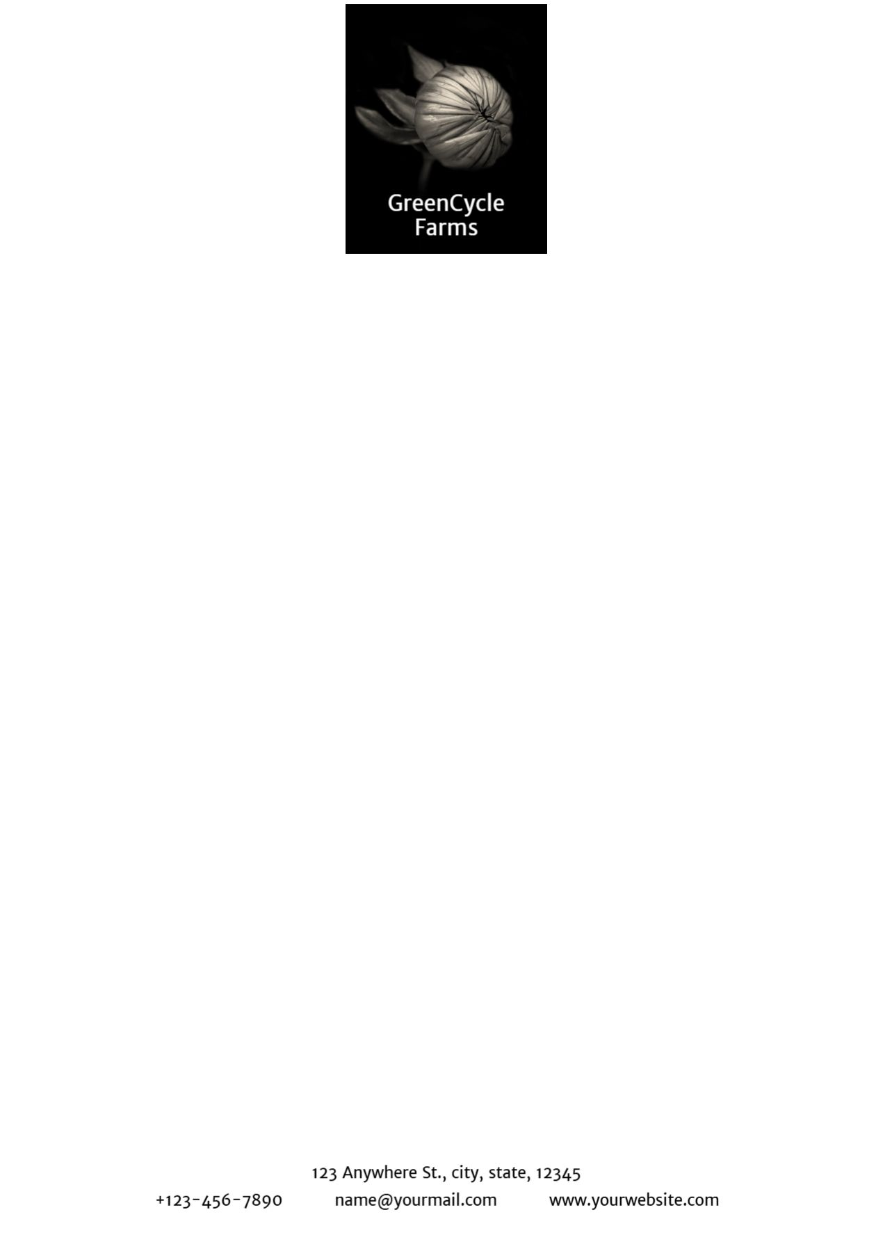 Flowers Custom Letterhead Printing template preview 24