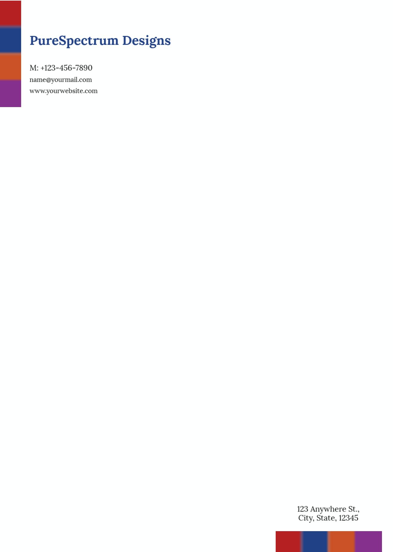 Finance Custom Letterhead Printing template preview 25