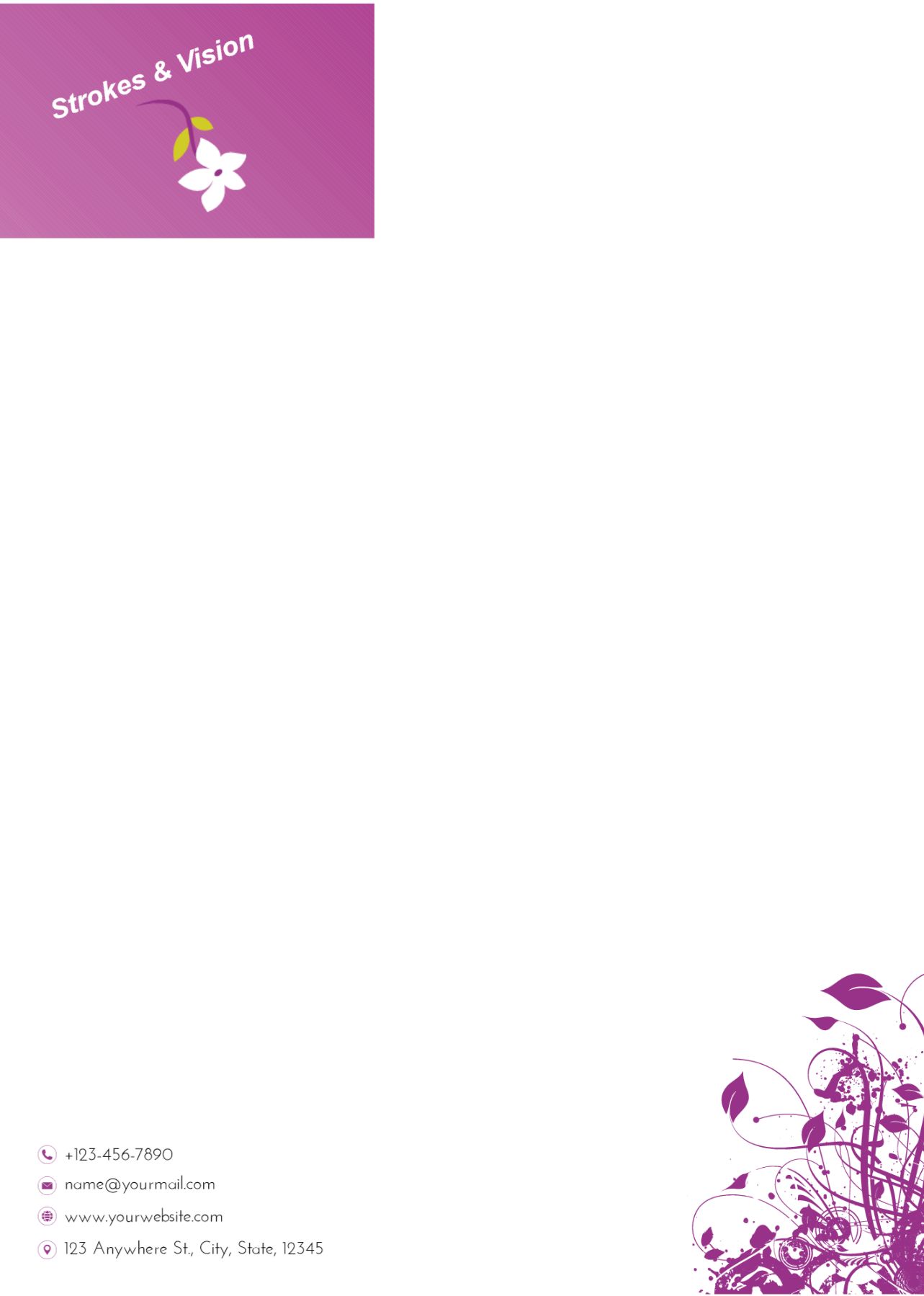 Illustrative Custom Letterhead Printing template preview 24