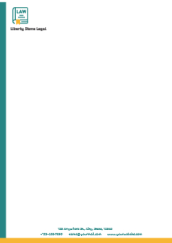 Lawyer Custom Letterhead Printing template preview 2
