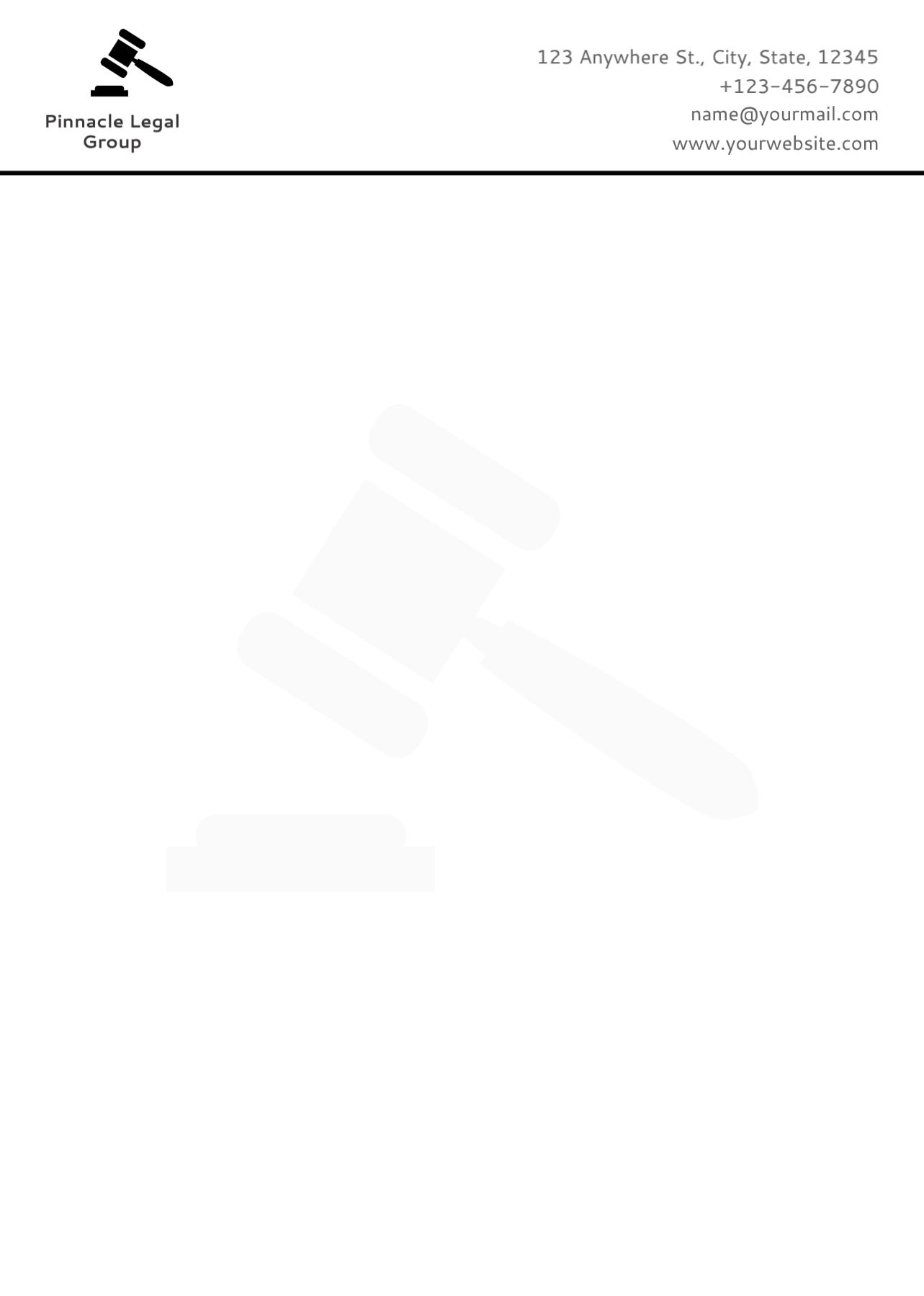Lawyer Custom Letterhead Printing template preview 16