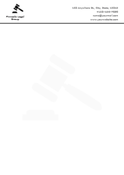 Lawyer Custom Letterhead Printing template preview 1