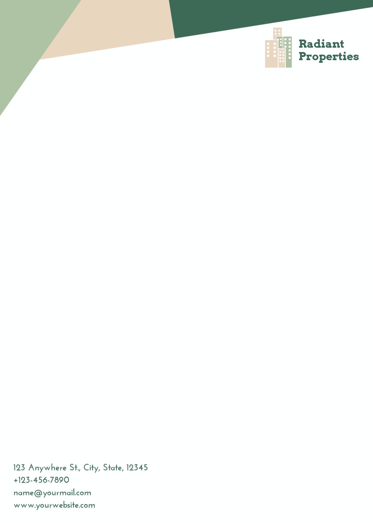 Real Estate Interior Design Custom Letterhead Printing template preview 23