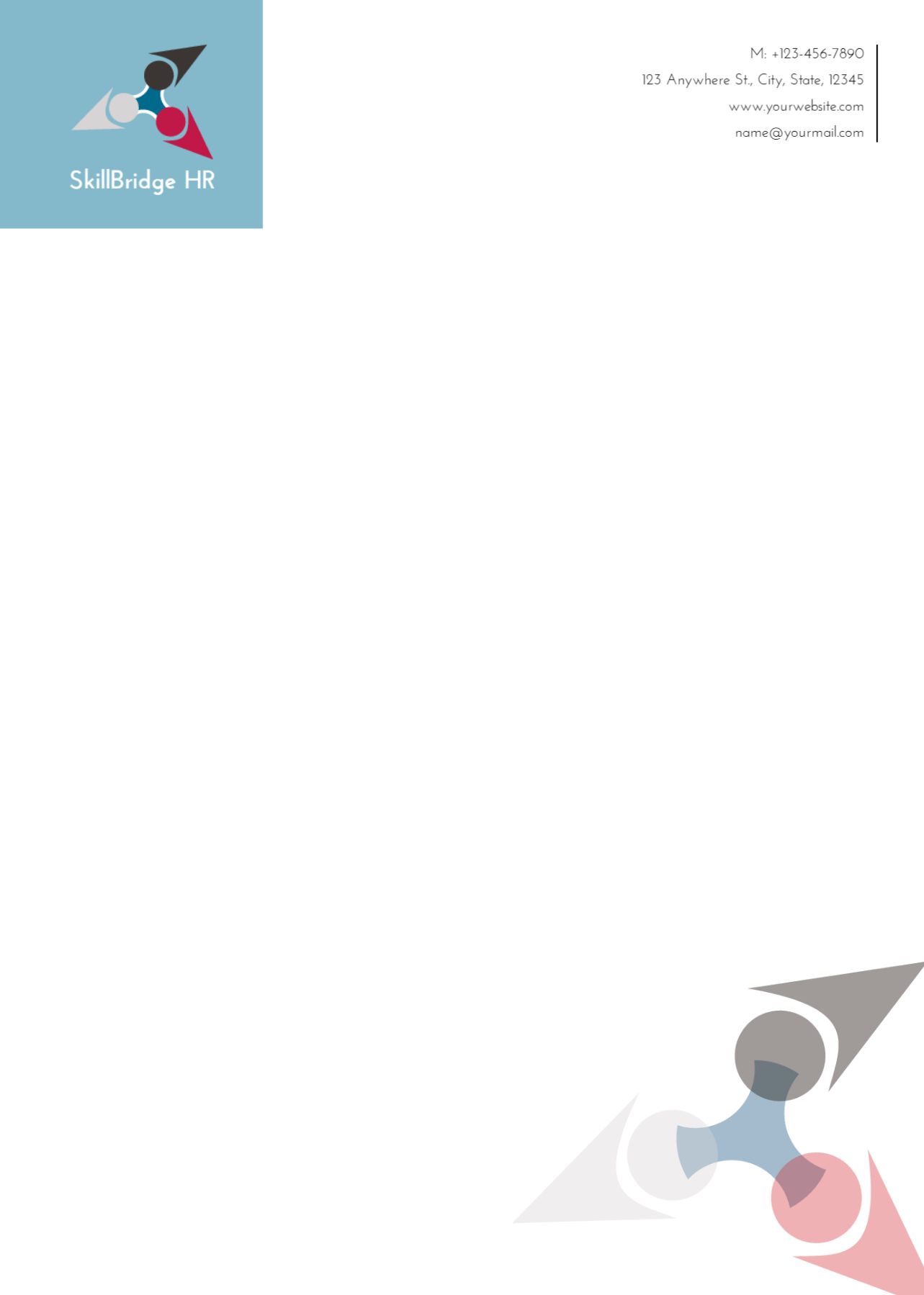 Human Resources Custom Letterhead Printing template preview 18
