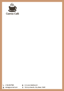 Coffee Bar Custom Letterhead Printing template preview 4