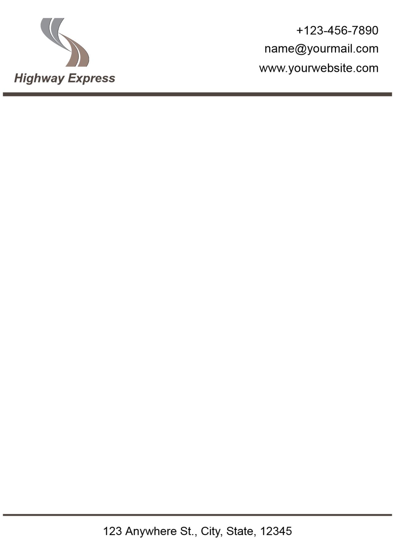 Transportation And Logistics Custom Letterhead Printing template preview 21