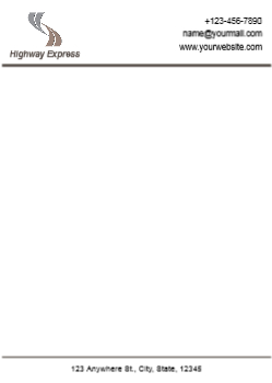 Transportation And Logistics Custom Letterhead Printing template preview 6