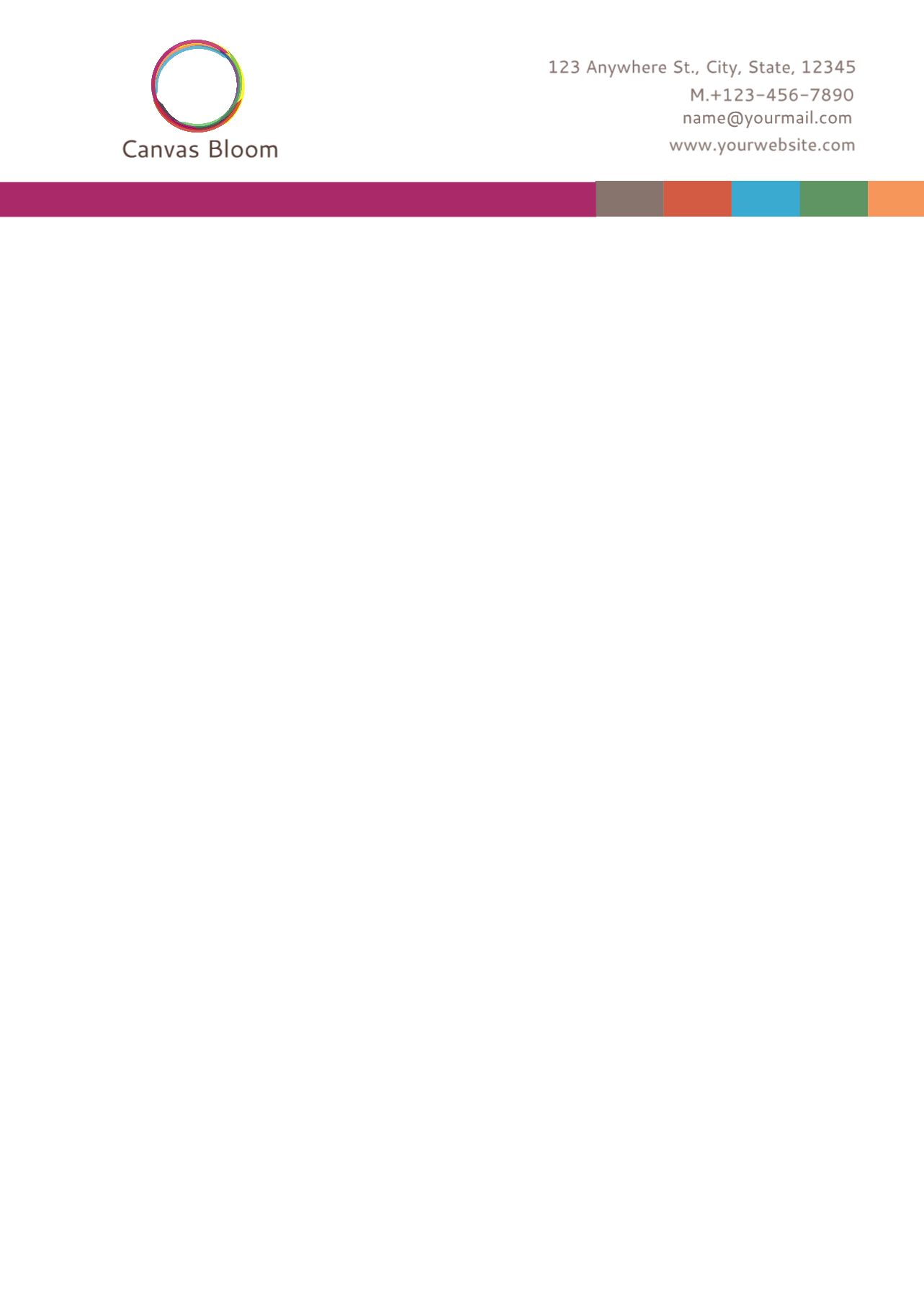 Arts And Photography Custom Letterhead Printing template preview 20
