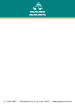 Travels Custom Letterhead Printing template preview 6