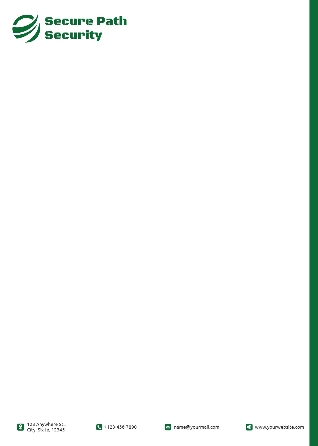 Security Custom Letterhead Printing template preview 12