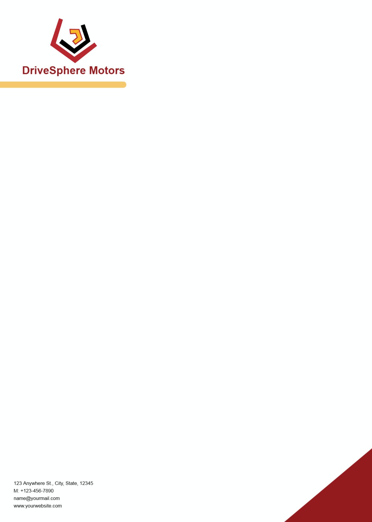 Automobile Custom Letterhead Printing template preview 19
