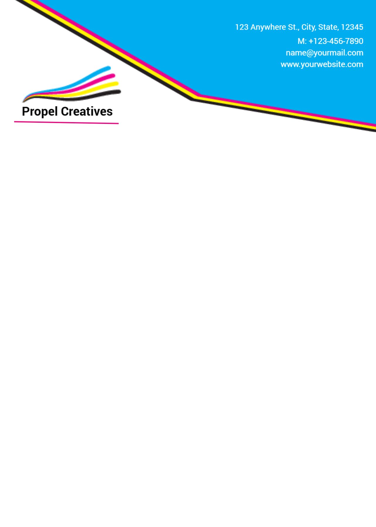 Marketing And Advertising Custom Letterhead Printing template preview 16