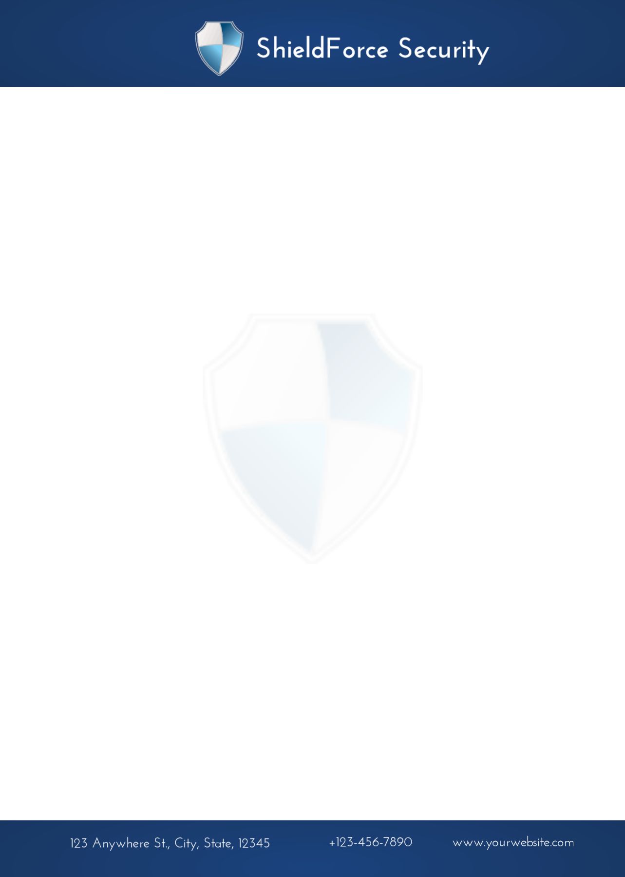 Security Custom Letterhead Printing template preview 10