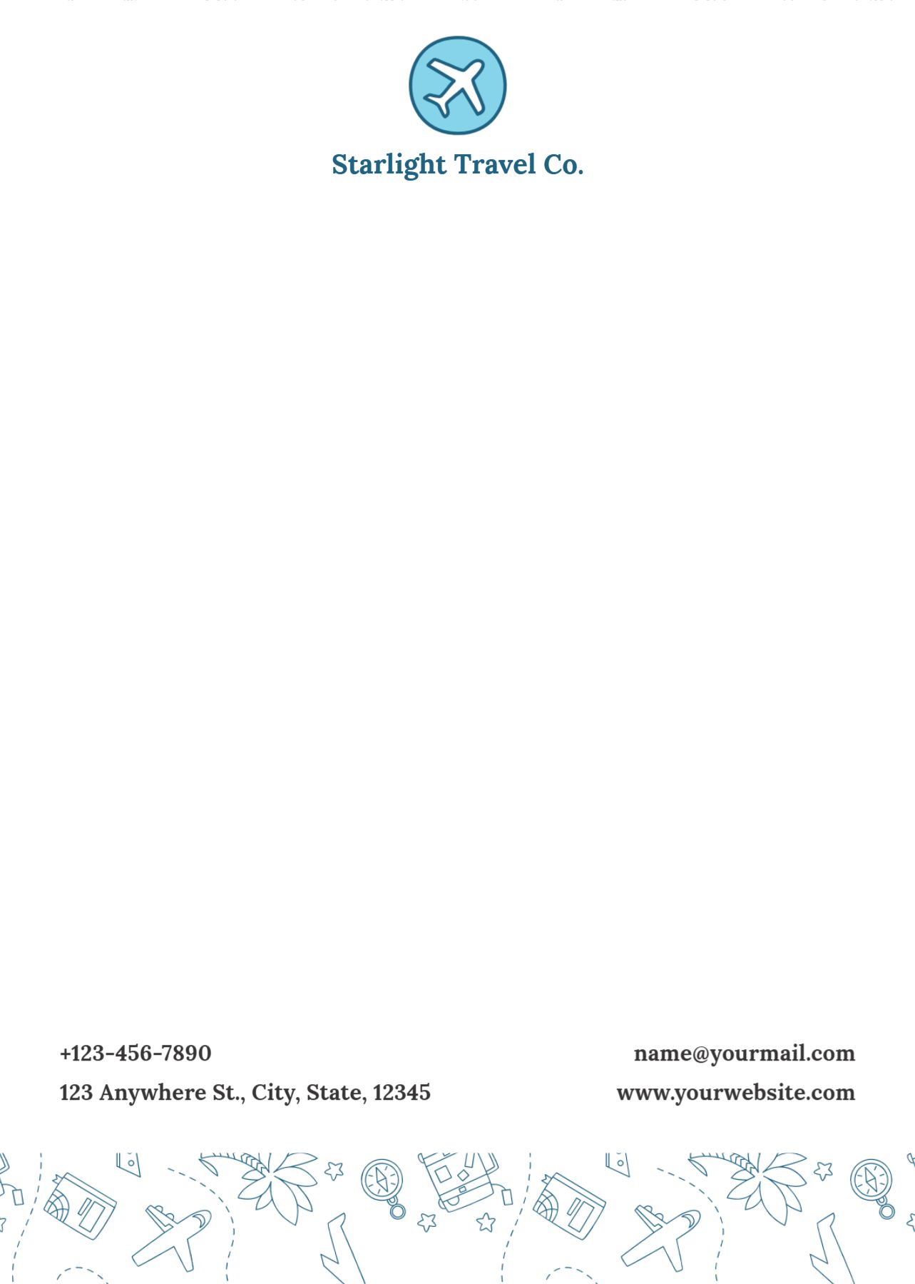 Travels Custom Letterhead Printing template preview 20