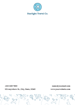 Travels Custom Letterhead Printing template preview 5