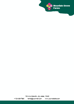 Flowers Custom Letterhead Printing template preview 3