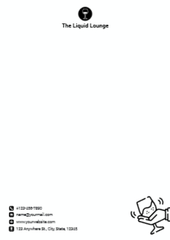 Coffee Bar Custom Letterhead Printing template preview 7