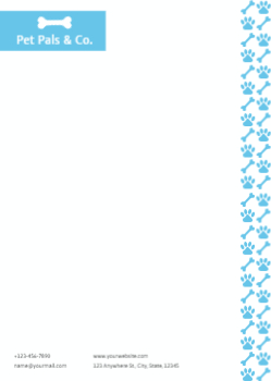 Animal Pets Custom Letterhead Printing template preview 6
