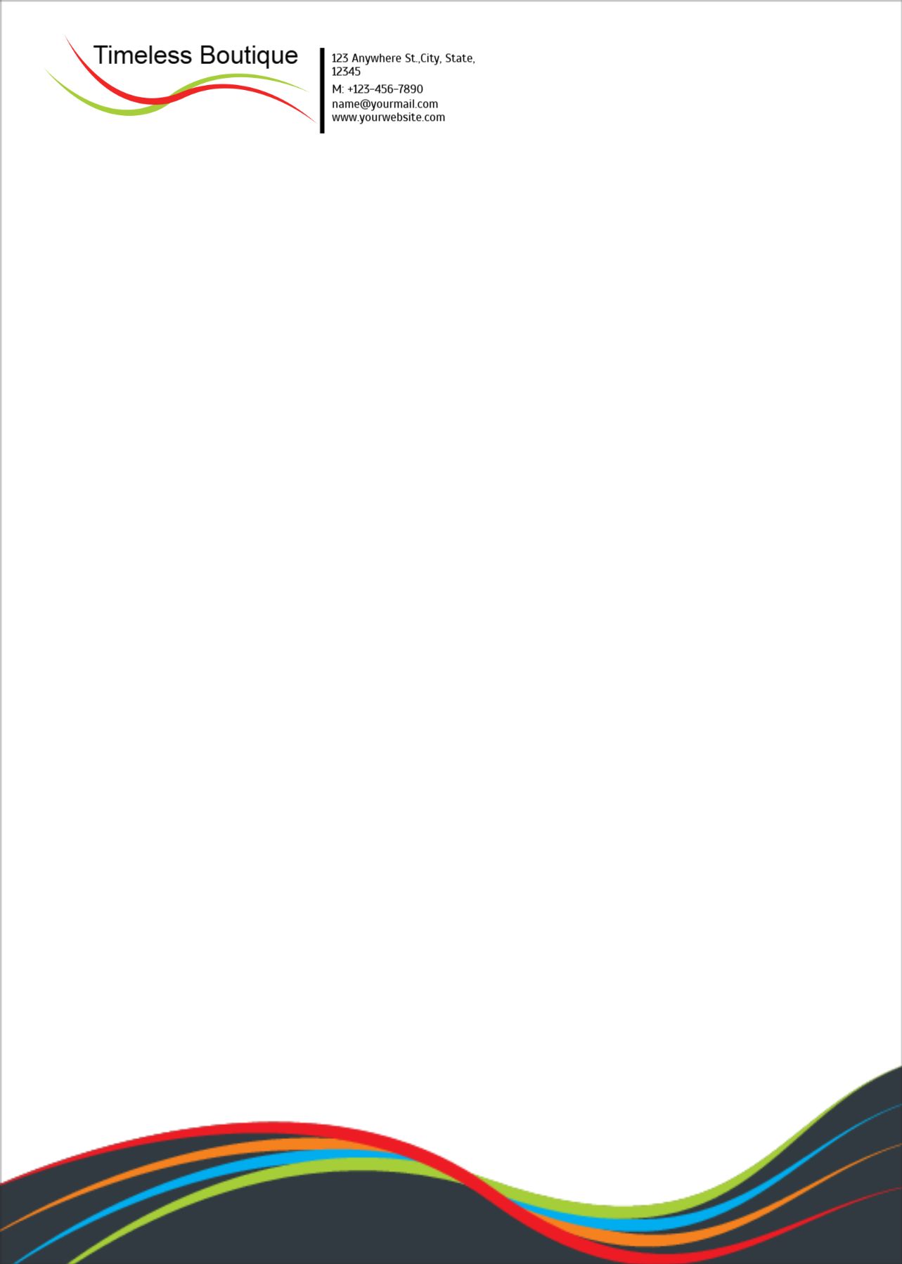 Fashion Custom Letterhead Printing template preview 17