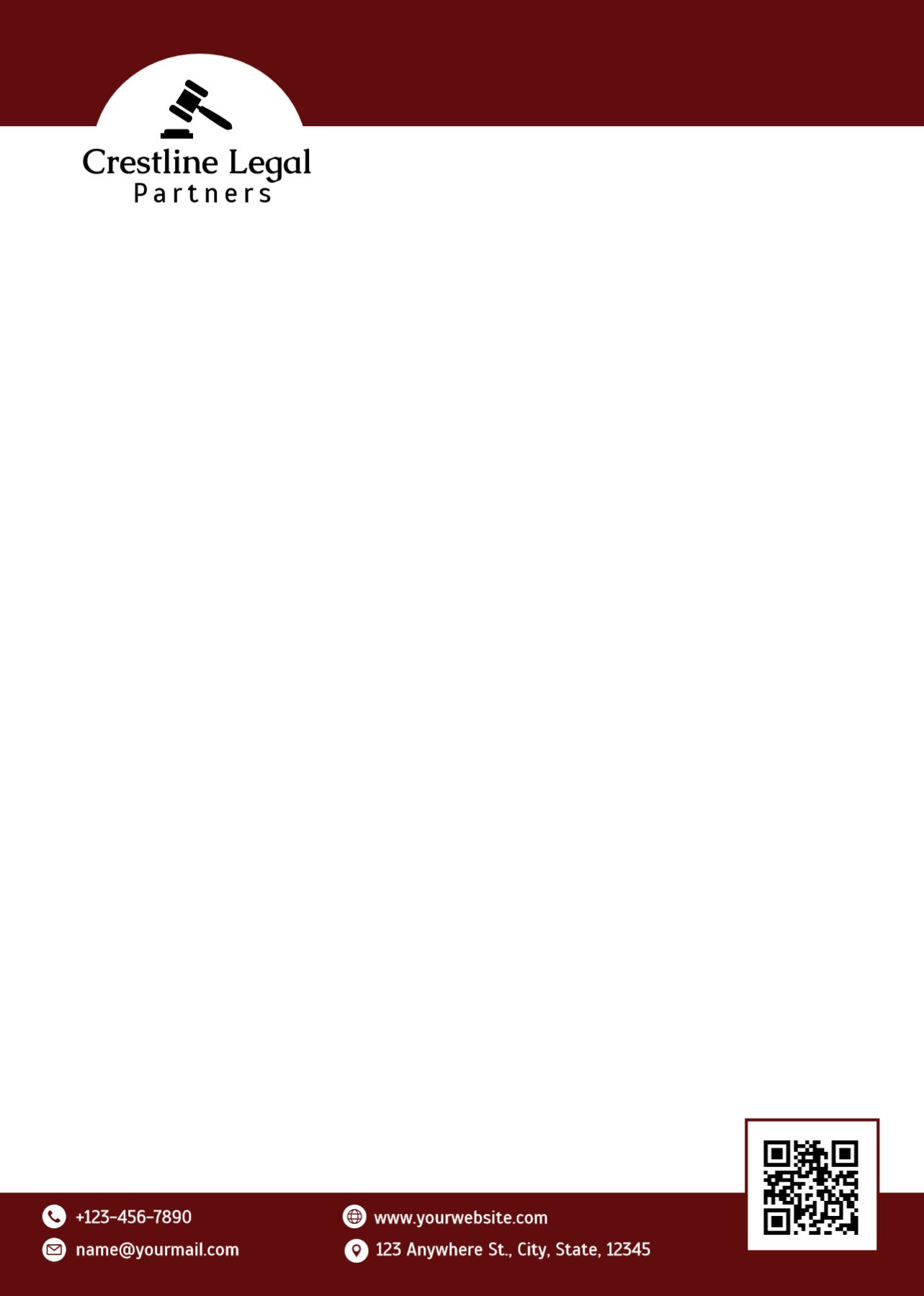 Lawyer Custom Letterhead Printing template preview 24