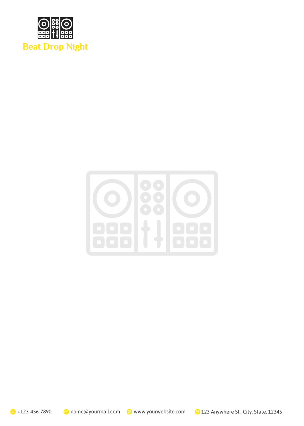 Club Custom Letterhead Printing template preview 16