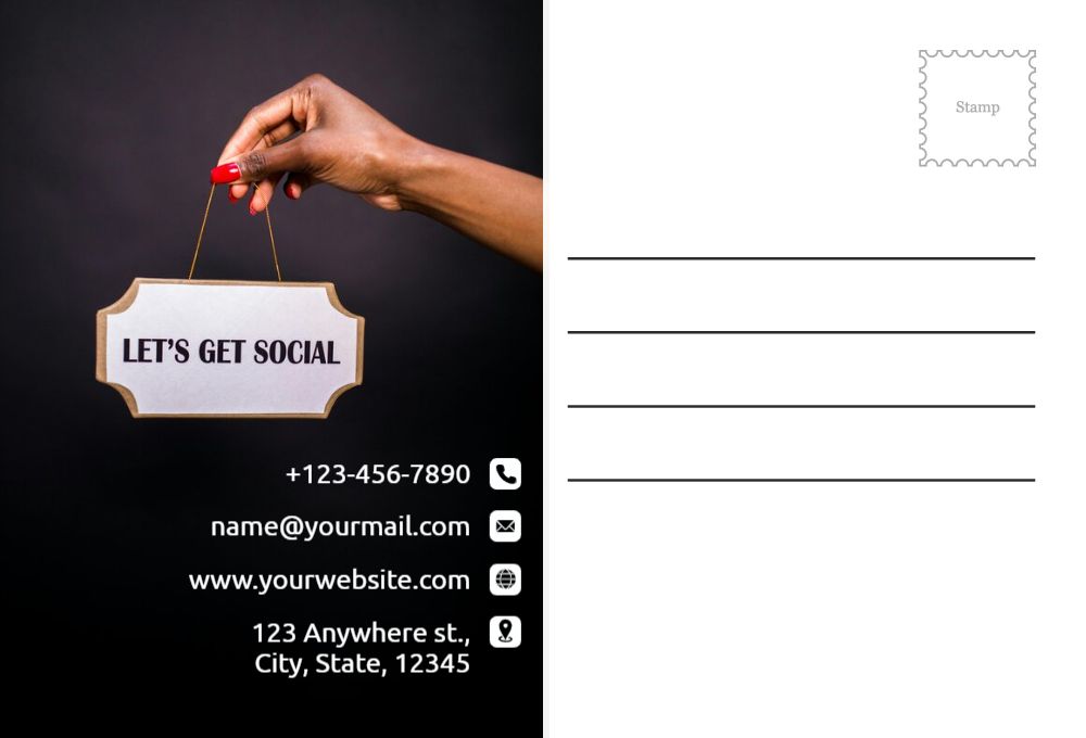 Communication Postcard Printing template preview 55