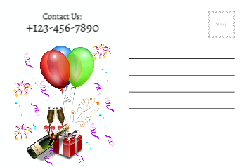 New Year Rush Postcards Printing template preview 16