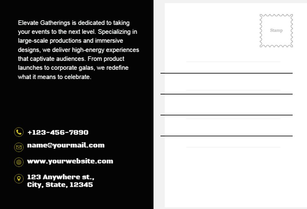 Music Dj Postcard Printing template preview 45