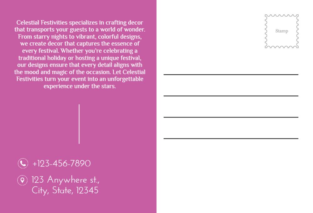 Wishes Postcard Printing template preview 13