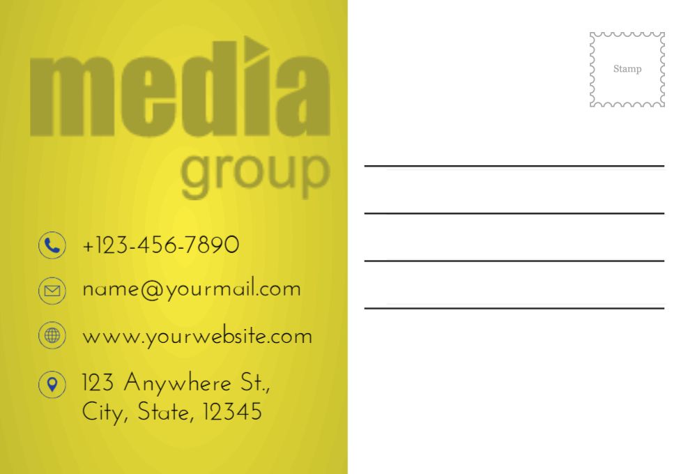 News And Media Postcard Printing template preview 41