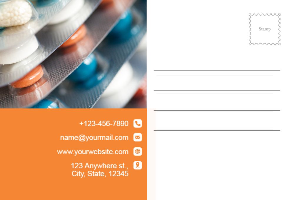 Health Care And Pharma Postcard Printing template preview 53