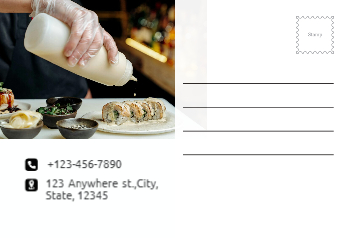 Food Hotel And Restaurant Rush Postcards Printing template preview 28