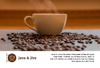 Coffee Bar Rush Postcards Printing template preview 9