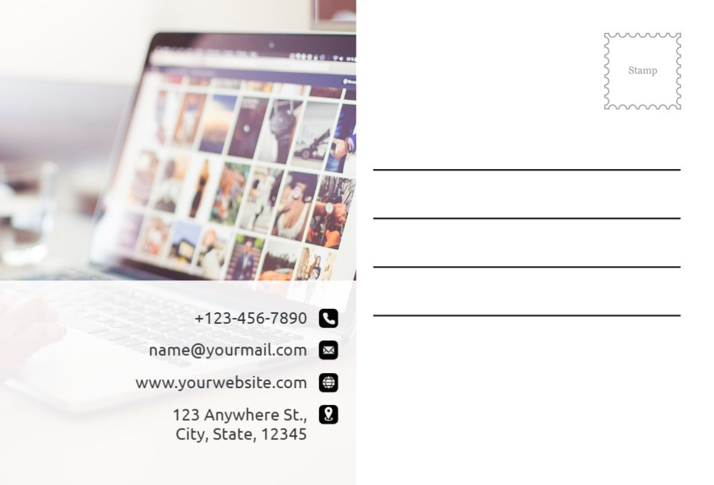 Computer Postcard Printing template preview 55