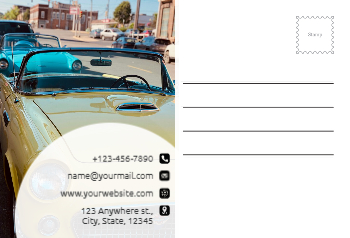Automobile Postcard Printing template preview 14